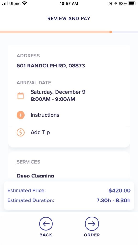 After entering your card information, making a payment, reviewing the card, and adding any instructions that may be present, you are ready to go!