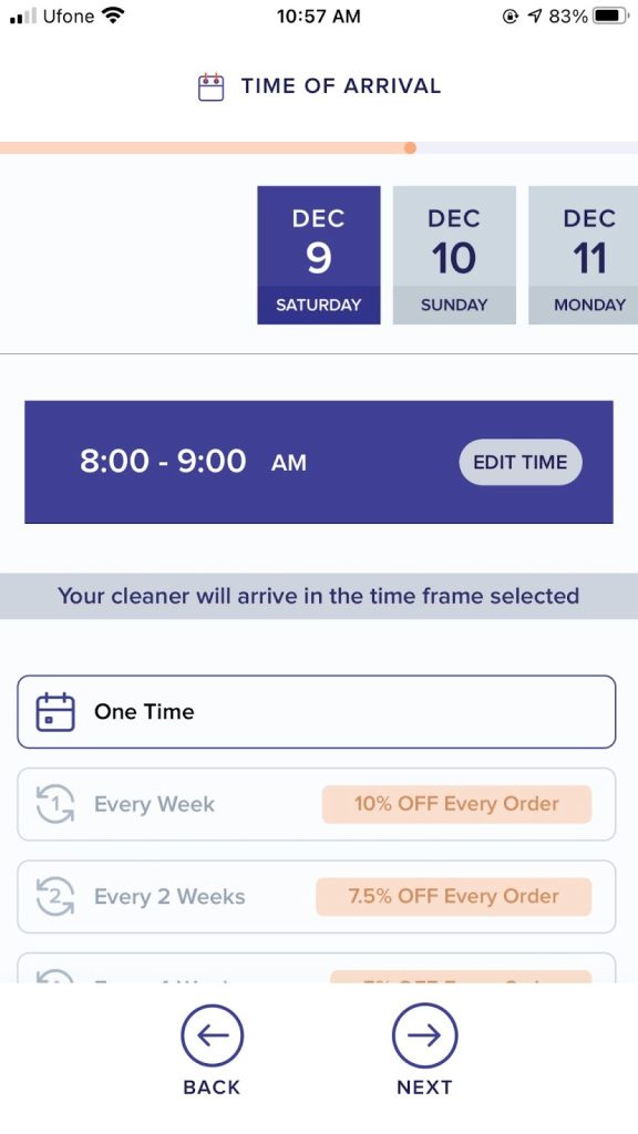 Pick a time and day that is convenient for you based on your schedule.