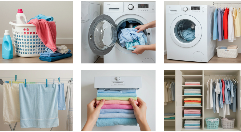 professional laundry services to dry wet clothes.