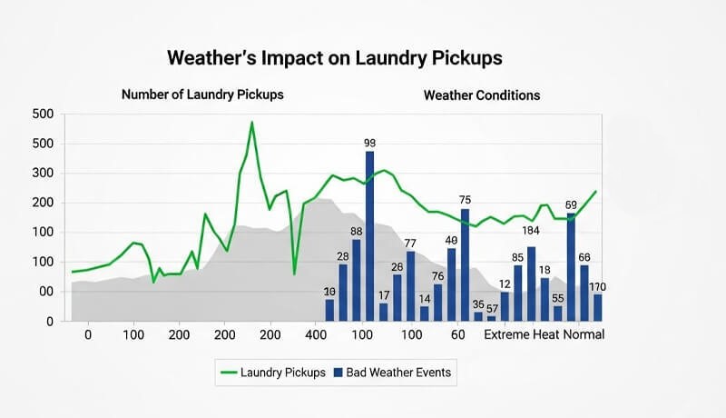 Impact of Weather on Laundry Pickup